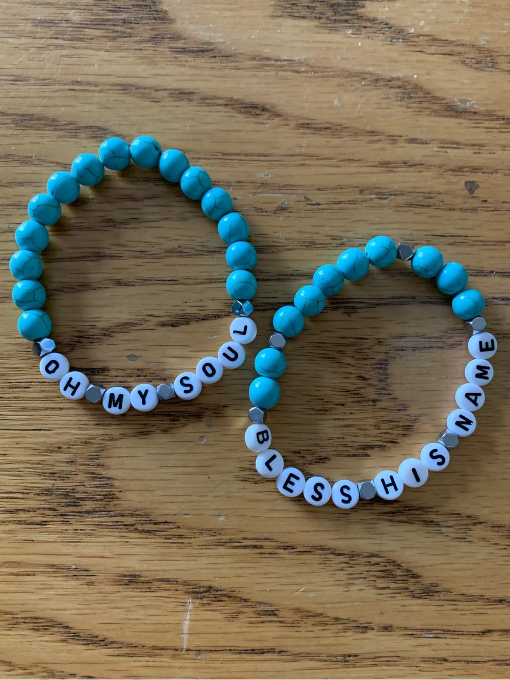 {Handmade} Faux Turquoise “Oh My Soul” Bracelet Set